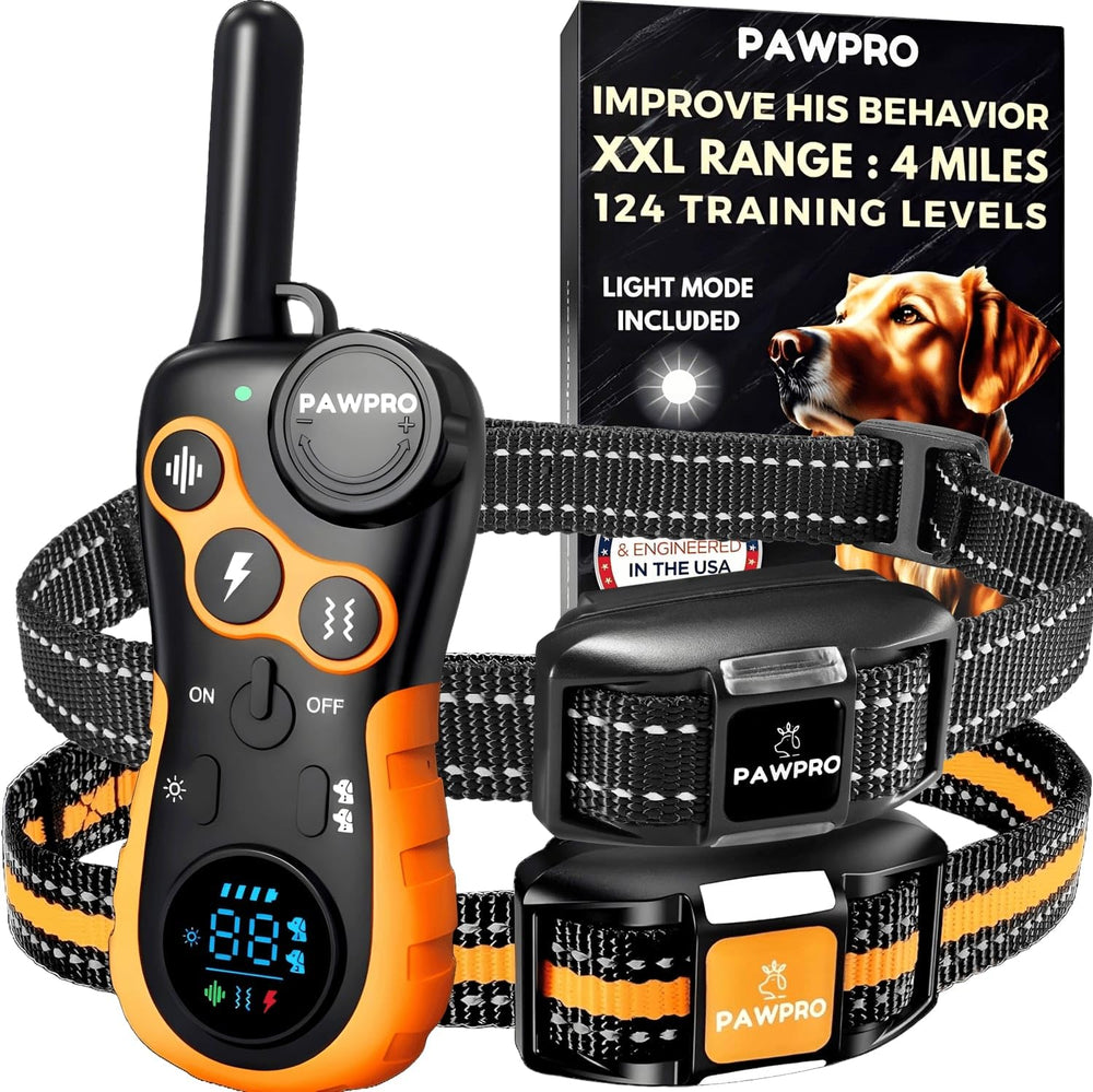 PAWPRO collar remoto con alcance de 4 millas para entrenamiento a distancia