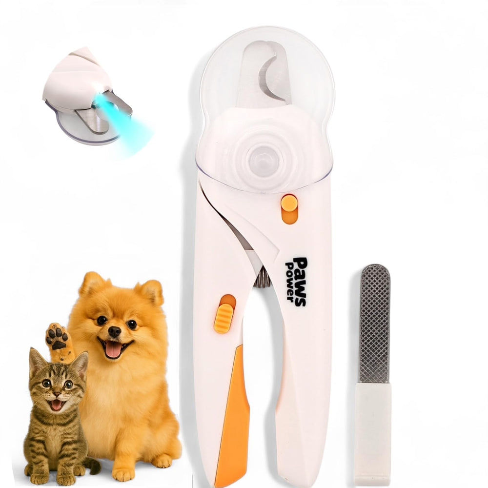 Paws Power cortauñas gato LED: iluminación para evitar sobrecortes y cortar con precisión.