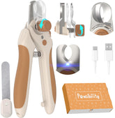 Alicate de uñas Pawsibility con luz LED para visibilidad precisa.