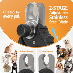 Pawsibility Corta-Uñas con guía magnificadora ajustable mejora la precisión.