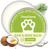 PawSono balsamo para patas en envase, hidratación profunda para mascotas