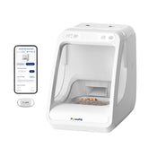 PAWSPIK comedero automático frontal con capacidad de 16 tazas y control de porciones.