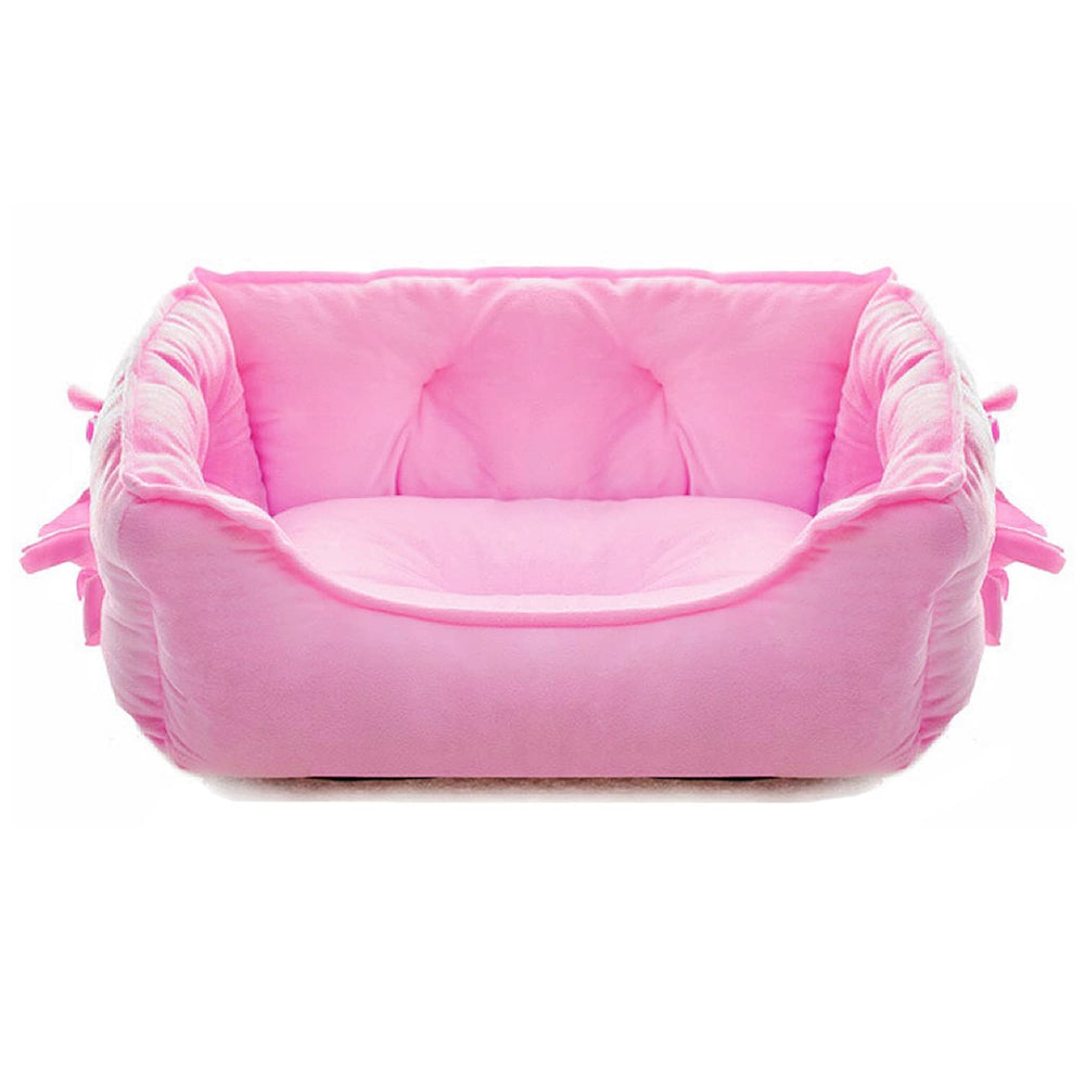 pawstrip Cama Princesa Rosa para perros: cama suave y cómoda para mascotas pequeñas.