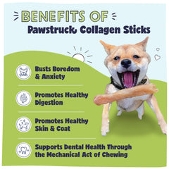 Pawstruck barra de colágeno de res para perros, primer plano de textura suave