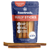 Pawstruck Palitos Bully Naturales en empaque, masticación segura y sabrosa para perros.