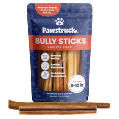 Pawstruck Palitos Bully Naturales en empaque, masticación segura y sabrosa para perros.