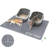 Pawtasy alfombrilla extragrande para caja de arena captura arena y reduce derrames.
