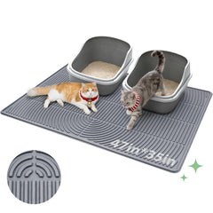 Pawtasy alfombrilla extragrande para caja de arena captura arena y reduce derrames.