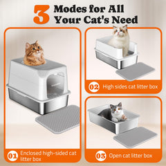 Pawtners tapa superior desmontable para limpieza rapida.
