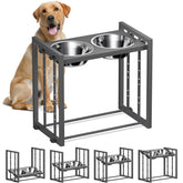 Pawtners plato alto ajustable para perros medianos, mejora la postura durante la comida.