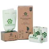 Pawtopia bolsas heces perro 120: recogida fácil y compostables en casa.