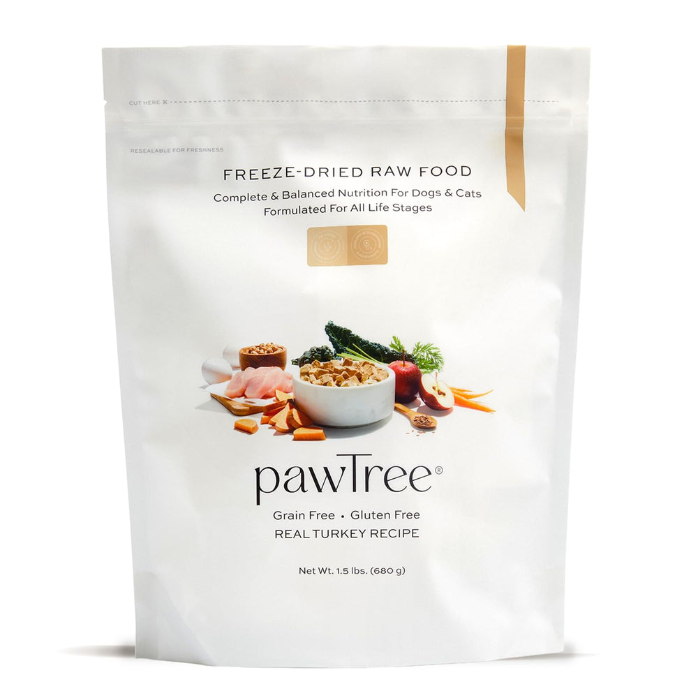PawTree trozos de pavo liofilizados para comida rápida y sabrosa.