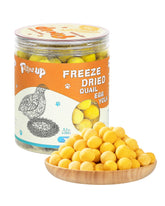 PAWUP yema de codorniz liofilizada: snack proteico para entrenamiento.