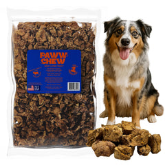 PAWW CHEW pulmon de res deshidratado en empaque, premio natural