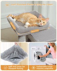 PAWZ Road arbol gatos con rampa de rascado para ejercitar garras.