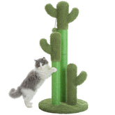 PAWZ Road cactus rascador para gatos con tres postes, diseño estable.