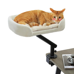 PAWZ Road cama de escritorio para gatos con rotación 360°, proximidad segura.