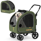 PAWZIDEA transportín desmontable para perros grandes, ideal para coche y transporte seguro.