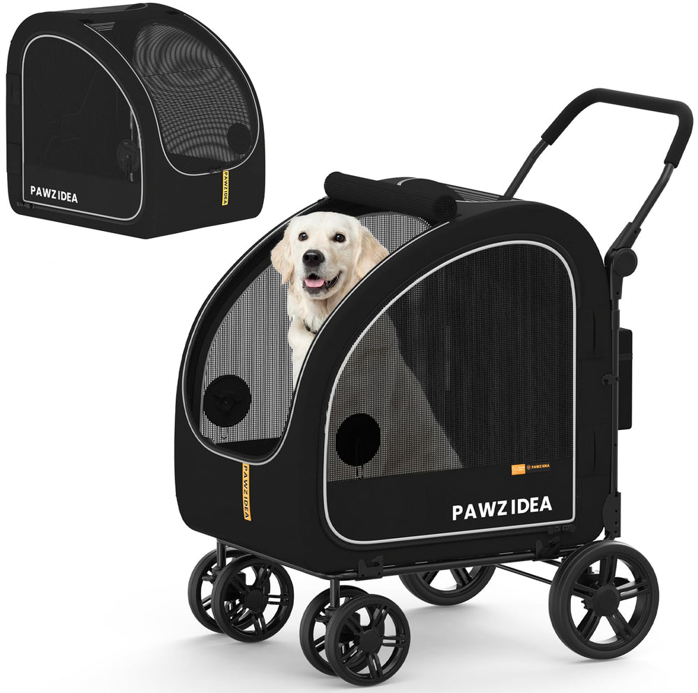 PAWZIDEA cochecito para perros grandes para paseos cómodos y seguros