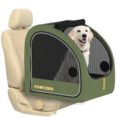 la jaula portátil pawzidea para coche ofrece amplio espacio para perros