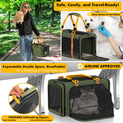 PAWZIDEA portador duradero y plegable, perfecto para viajar ligero.