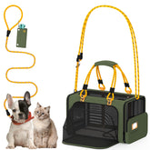 PAWZIDEA portador expandible frontal, ideal para dos gatos pequeños.