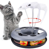 Pawzone juguete interactivo para gatos con torre de pistas, fomenta ejercicio diario.