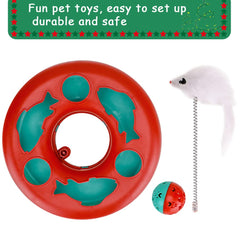 Pawzone pelota rodante dentro de la torre para gatos.