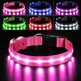 PcEoTllar collar led para perros, luz nocturna que mejora la visibilidad durante los paseos.