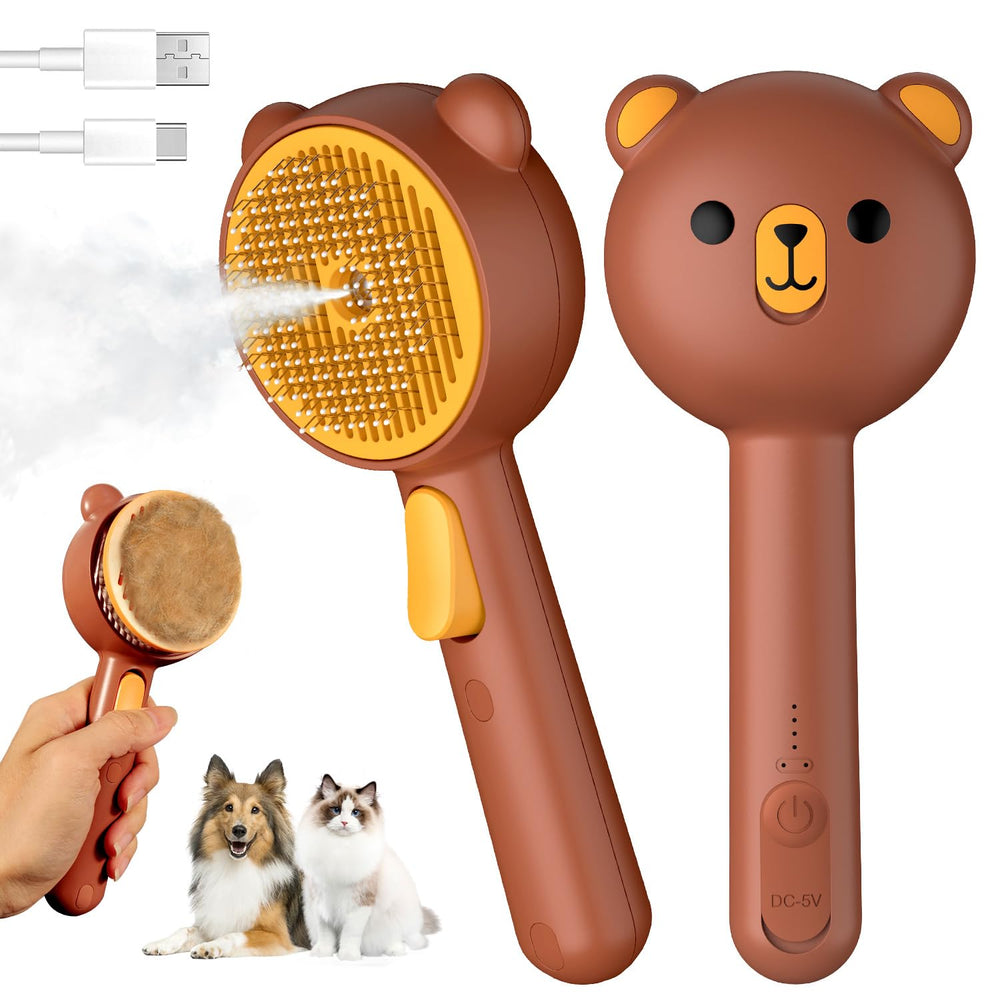 Pecait Cepillo Vapor para Gatos con Modos para un cepillado suave