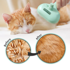 Pecait mango ergonómico facilita el cepillado cómodo para mascotas y dueños.