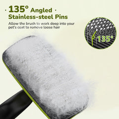Pecute cepillo con cerdas de acero inoxidable a 135° para deslanar con suavidad