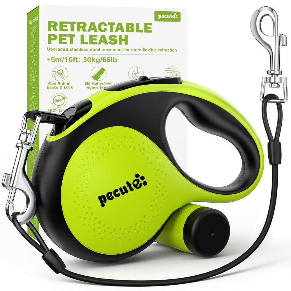 Pecute correa extensible para perros de 66 libras con cable resistente a mordiscos