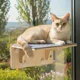 Pecute dos-en-1 colchón gato ventana, descanso cómodo para observar el exterior.