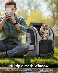 Bolsillos multifuncionales de la Mochila Pecute para accesorios en viaje.