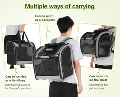 Mochila Pecute con malla respirable para mejor ventilación y confort.
