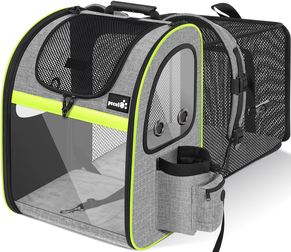 Pecute mochila transportín para mascotas con malla ventilada para mayor comodidad.