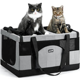 Pecute transportín para gatos: marco de acero y dos zonas para dos felinos