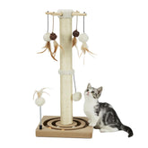 PEEKAB poste rasca sisal para gatos con base estable en interiores