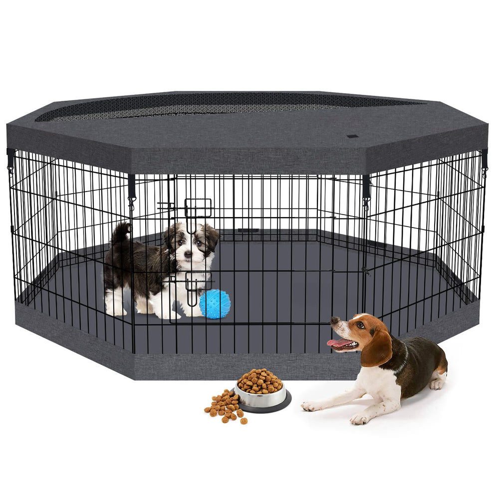 Peekaboo jaula para perros plegable con paneles de metal para uso interior y exterior.
