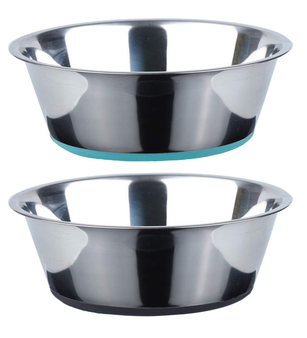 PEGGY11 tazones de acero inoxidable profundo con base antideslizante para comidas estables.