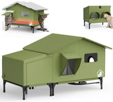 PELUMOZ casa-gato-exterior-aislada-caliente, refugio cálido para gatos al aire libre