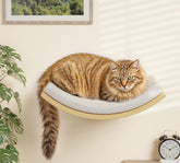 Peluomoz estante gato pared curvo hamaca: soporte cómodo en altura para descansar.
