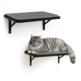 PEL UOMOZ estantes de pared para gatos, doble set en negro, descanso elevado seguro