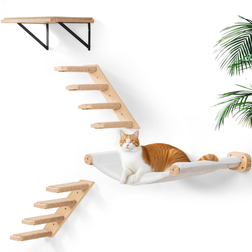 PELUMOZ hamaca-pared-gato-flotante, ideal para siestas suaves y juego vertical.