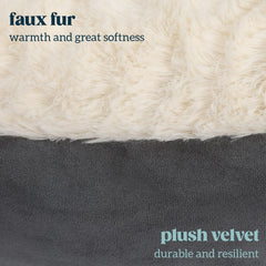 Pelzin Cama Cueva interior plush suave para snuggling y confort.