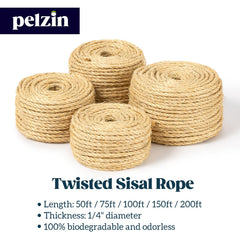 Pelzin ideas de proyectos con cuerda de sisal para gatos y juguetes.