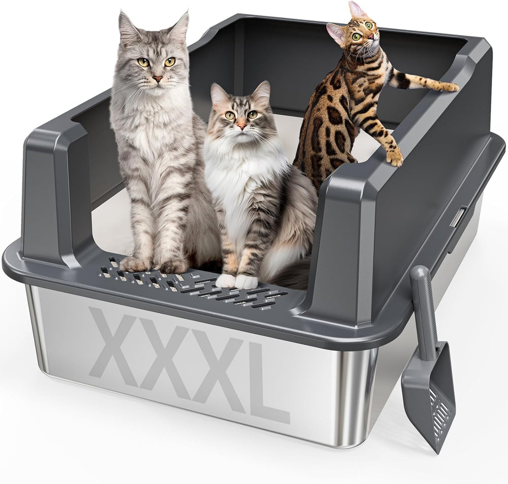 Pematar caja de arena para gatos extragrande con tapa, ideal para gatos grandes y varios