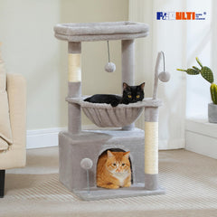 PEQULTI arbol-gato condo-grande: refugio cómodo para dormir.