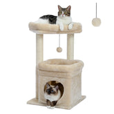 PEQULTI Cat Tree refugio privado para siestas tranquilas y retiro.